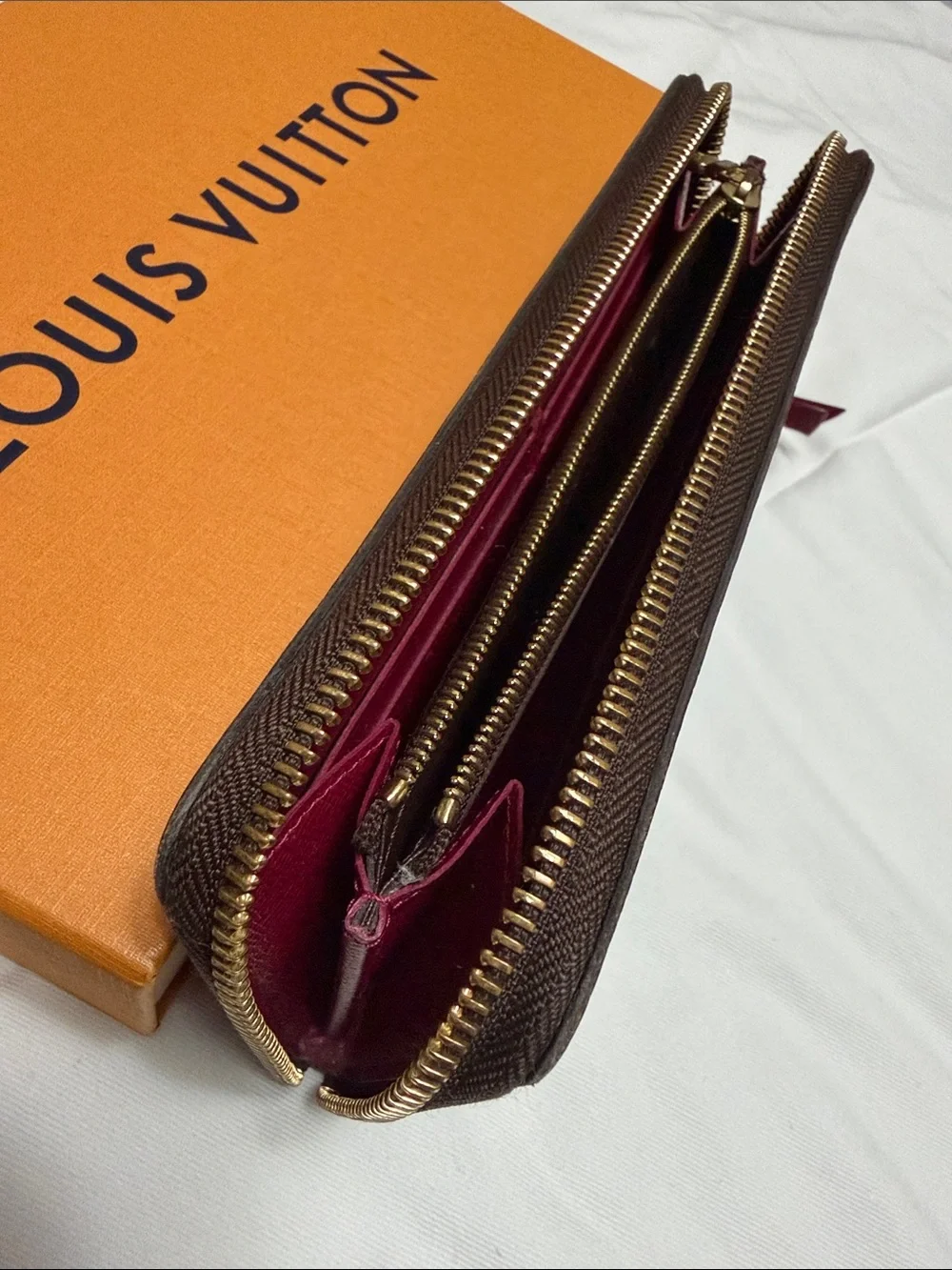 Louis Vuitton clemence zippy long wallet